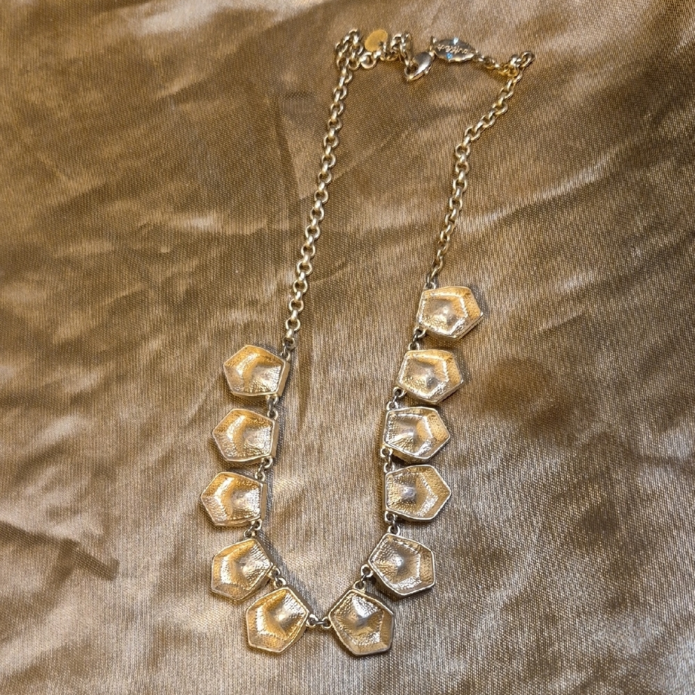 Spartina 449 Black and Gold Geometric Necklace - Picture 8 of 10